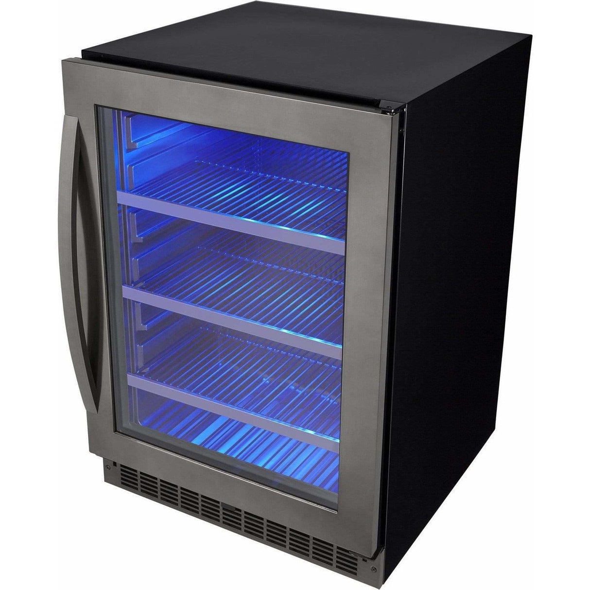 Danby Silhouette Select Prague 24" Single Zone Built-In Black Stainless Steel Beverage Fridge SSBC056D2B-S Beverage Centers SSBC056D2B-S Wine Coolers Empire