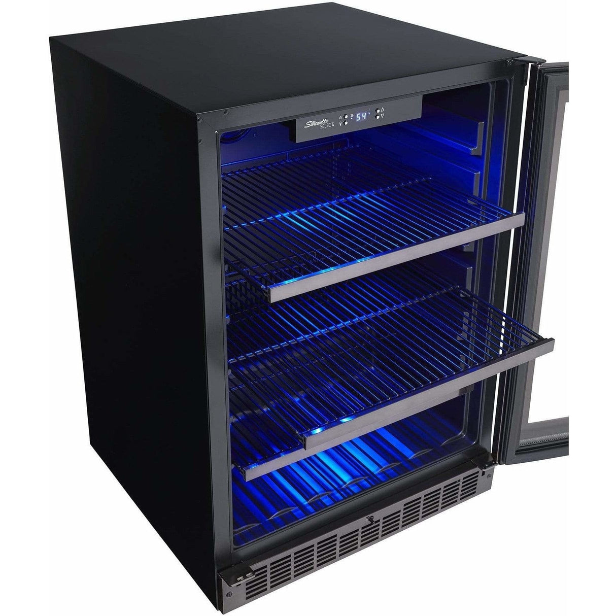 Danby Silhouette Select Prague 24" Single Zone Built-In Black Stainless Steel Beverage Fridge SSBC056D2B-S Beverage Centers SSBC056D2B-S Wine Coolers Empire