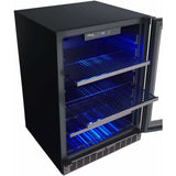 Danby Silhouette Select Prague 24" Single Zone Built-In Black Stainless Steel Beverage Fridge SSBC056D2B-S Beverage Centers SSBC056D2B-S Wine Coolers Empire