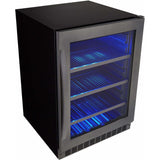 Danby Silhouette Select Prague 24" Single Zone Built-In Black Stainless Steel Beverage Fridge SSBC056D2B-S Beverage Centers SSBC056D2B-S Wine Coolers Empire