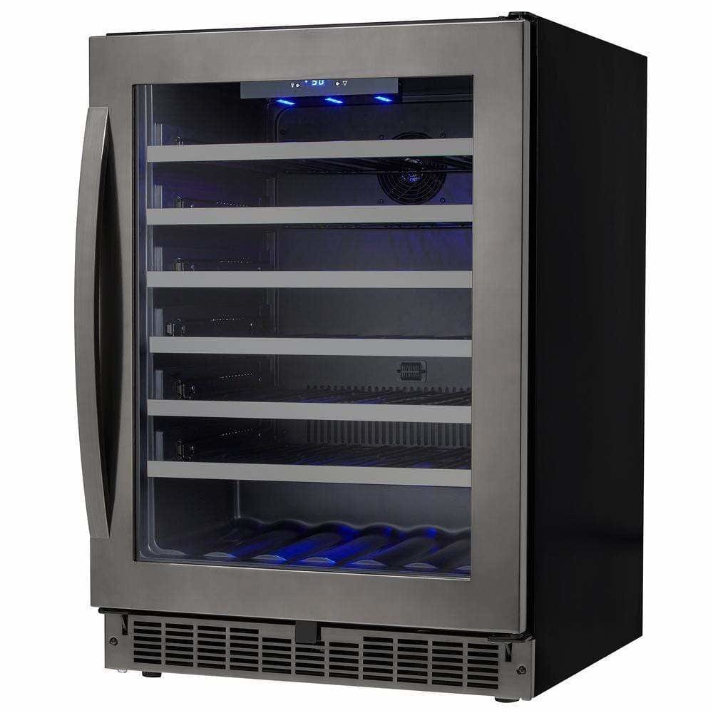 Danby Silhouette Select Sydney 48-Bottle Built-in Black Stainless Steel Wine Fridge SSWC056D1B-S Wine Coolers SSWC056D1B-S Wine Coolers Empire