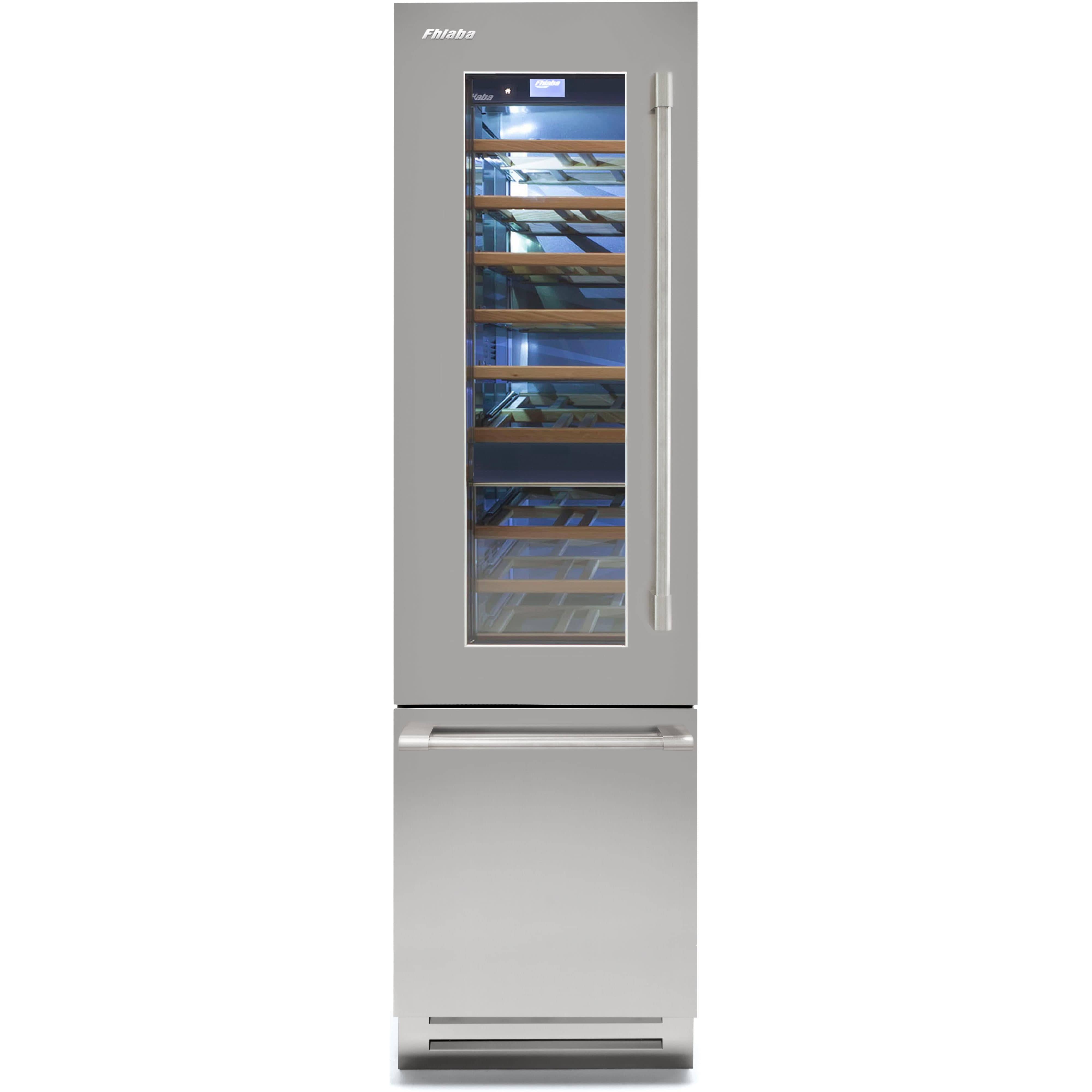 Fhiaba 24-inch Built-in Wine Cellar and Freezer Refrigerator with Smart Touch TFT Display FK24BWR-LGS1 Refrigerators FK24BWR-LGS1 Wine Coolers Empire