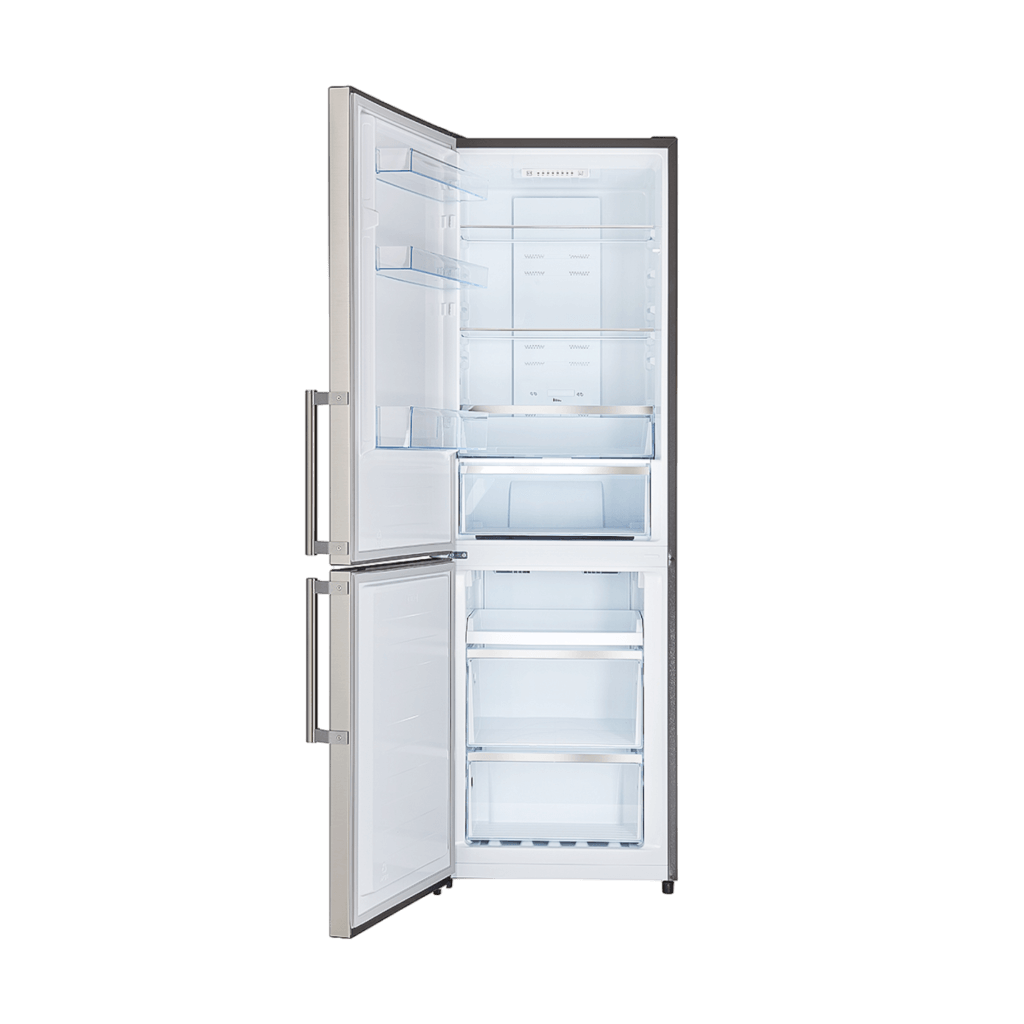 Forno 23.4" 10.8 Cu. Ft. Left Swing Refrigerator with Bottom Freezer in Stainless Steel, FFFFD1778-24LS Wine Coolers Empire