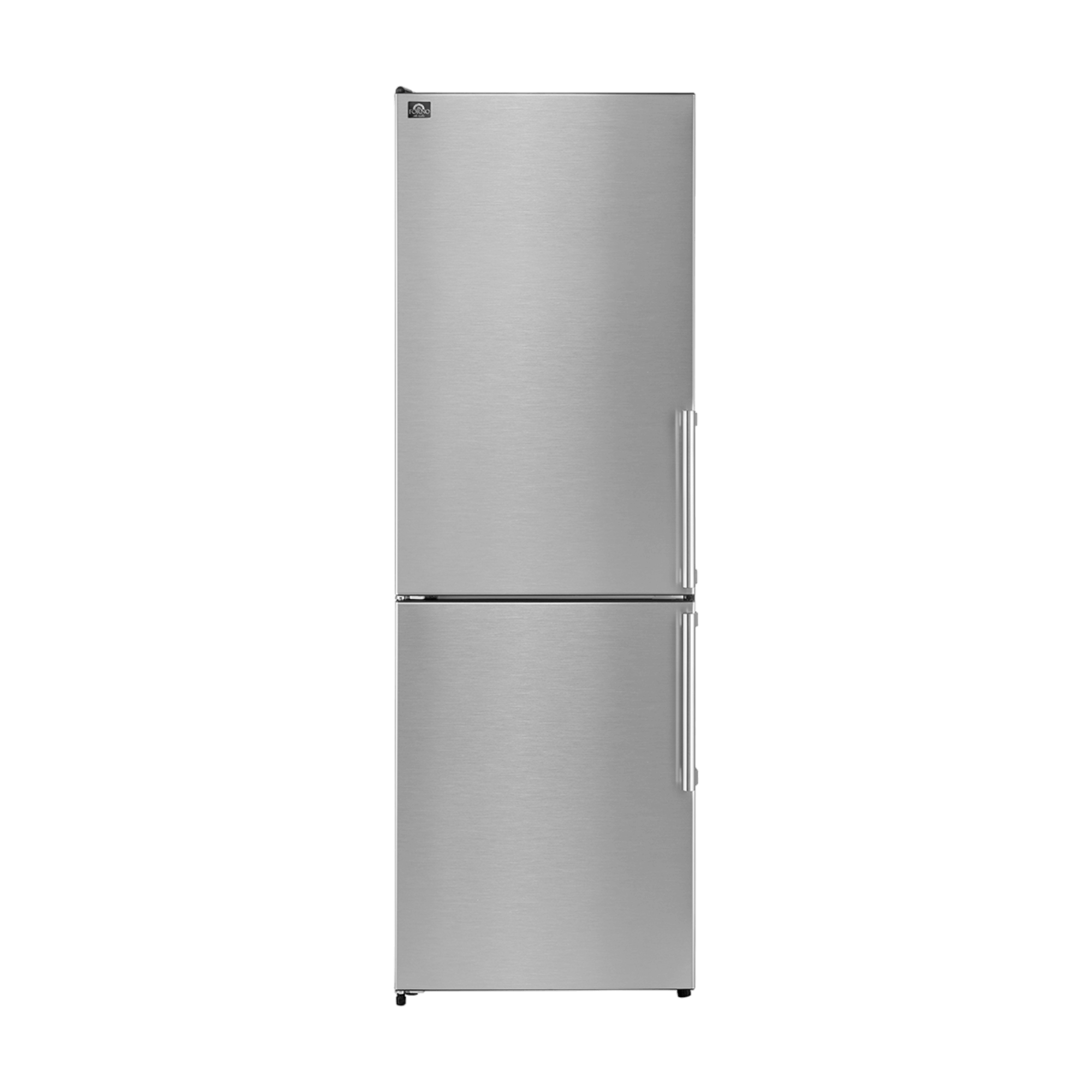 Forno 23.4" 10.8 Cu. Ft. Left Swing Refrigerator with Bottom Freezer in Stainless Steel, FFFFD1778-24LS Wine Coolers Empire
