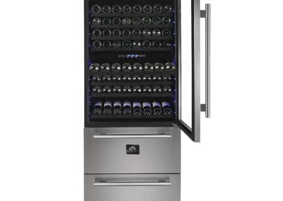 Forno 30" Capraia Triple Zone Wine and Beverage Cooler FWCDR6661-30 Wine/Beverage Coolers Combo FWCDR6661-30 Wine Coolers Empire