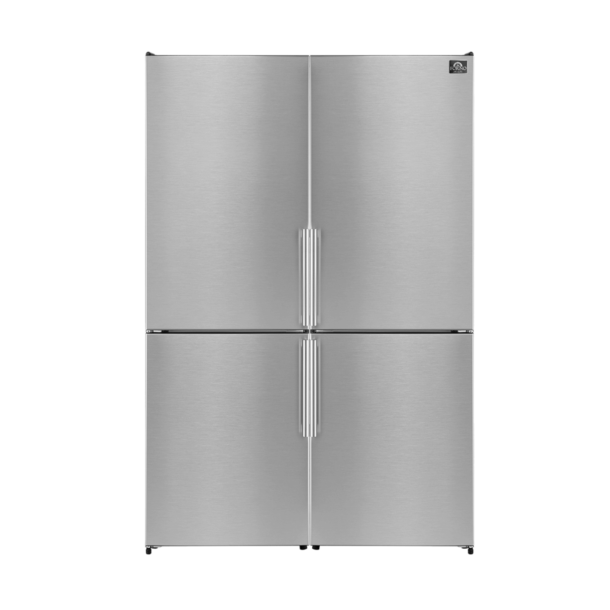 Forno 46.8" Bottom Mount 21.6 cu. ft. Refrigerator in Stainless Steel, FFFFD1778-48 Refrigerator FFFFD1778-48S Close Front View