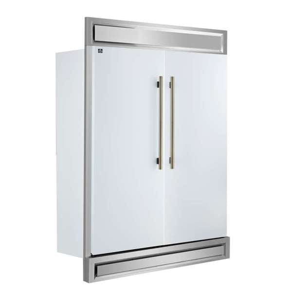 Forno 60-Inch Maderno 2-Convertible Refrigerator with Modern Grill FFFFD1722-60MG-WHT Refrigerators FFFFD1722-60MG-WHT Wine Coolers Empire