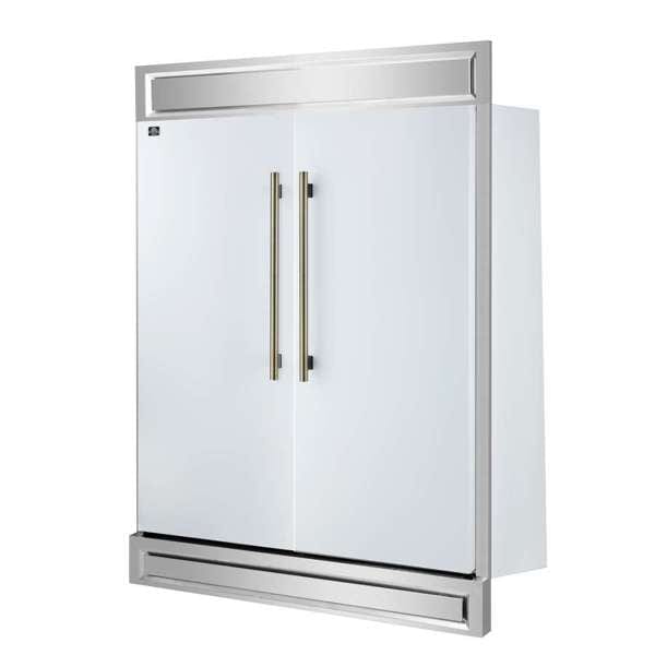 Forno 60-Inch Maderno 2-Convertible Refrigerator with Modern Grill FFFFD1722-60MG-WHT Refrigerators FFFFD1722-60MG-WHT Wine Coolers Empire