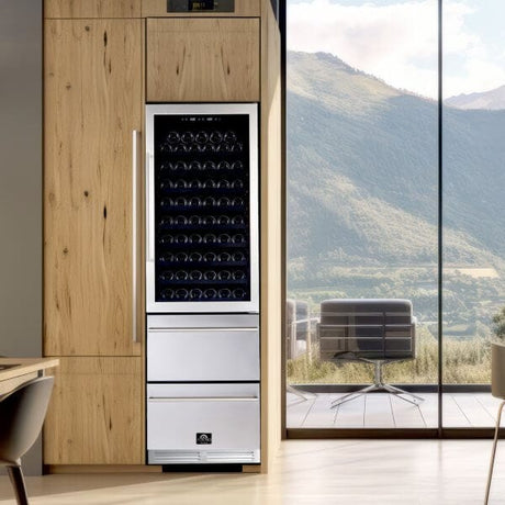 Forno Capraia 24" Dual Zone Wine-Beverage Cooler FWCDR6628-24S Wine/Beverage Coolers Combo FWCDR6628-24S Wine Coolers Empire