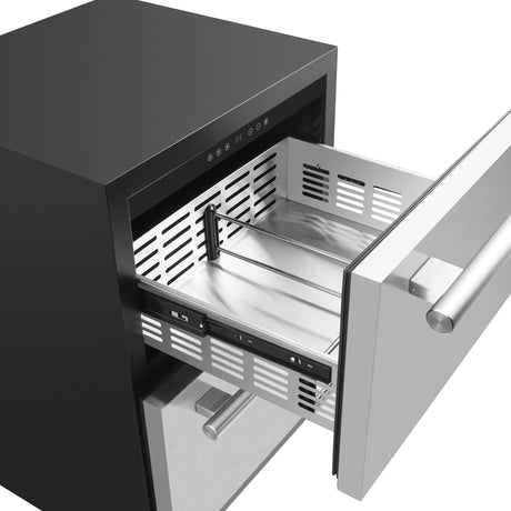 Forno Cosenza 24" Built-In Indoor/Outdoor Drawer Freezer with Ice Maker Freezers FDRBI1838-24S Wine Coolers Empire
