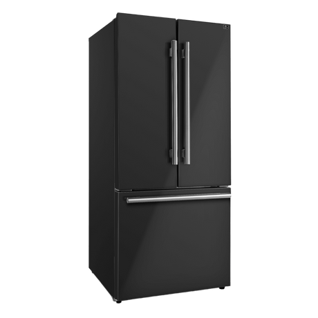 Forno Espresso 30" Black 17.5 Cu. Ft. With Ice Maker Refrigerator FFFFD1974-31BLK Refrigerators FFFFD1974-31BLK Wine Coolers Empire
