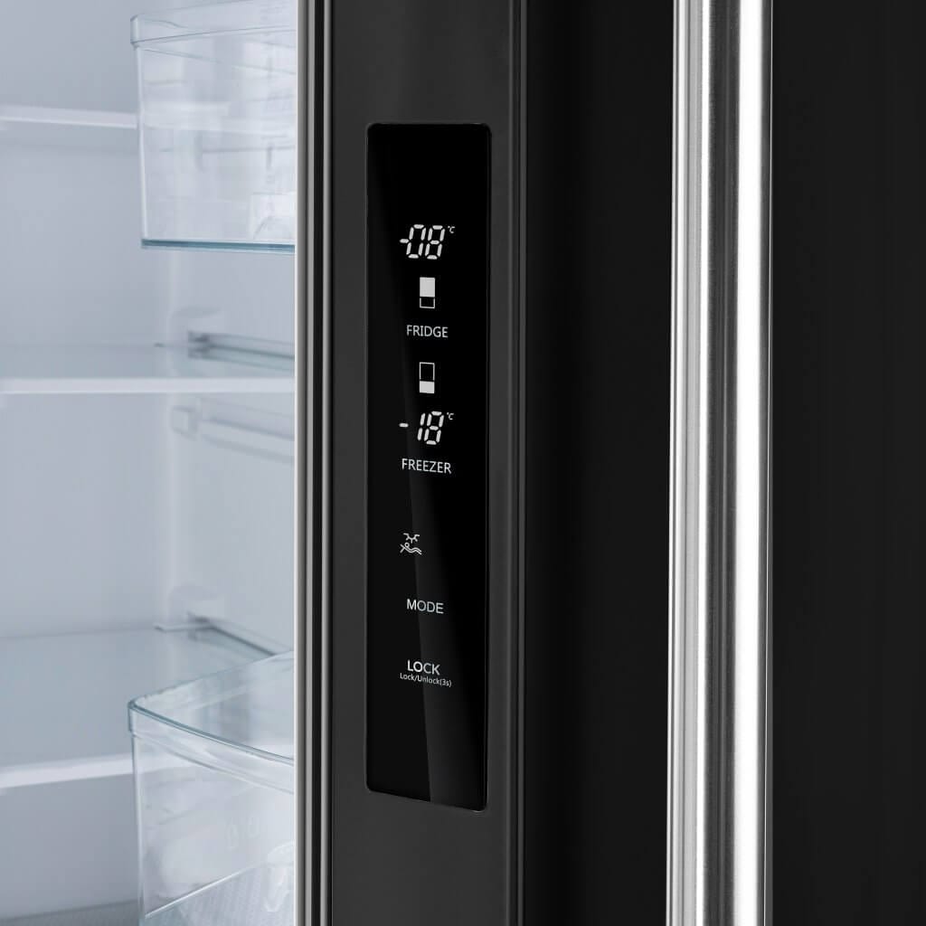Forno Espresso 30" Black 17.5 Cu. Ft. With Ice Maker Refrigerator FFFFD1974-31BLK Refrigerators FFFFD1974-31BLK Wine Coolers Empire