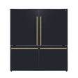 Forno Espresso Milano 62" Side by Side Refrigerator FFFFD1787-60BLK Refrigerators FFFFD1787-60BLK Wine Coolers Empire