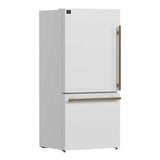 Forno Espresso Milano 62" White Freestanding Bottom Freezer Refrigerator Refrigerators FFFFD1787-60WHT Wine Coolers Empire