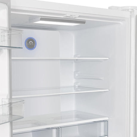 Forno Espresso Moena 36" 19.2 cu. ft. Refrigerator in White with Antique Brass and Stainless Handles, FFRBI1820-36WHT Refrigerators FFRBI1820-36WHT Wine Coolers Empire