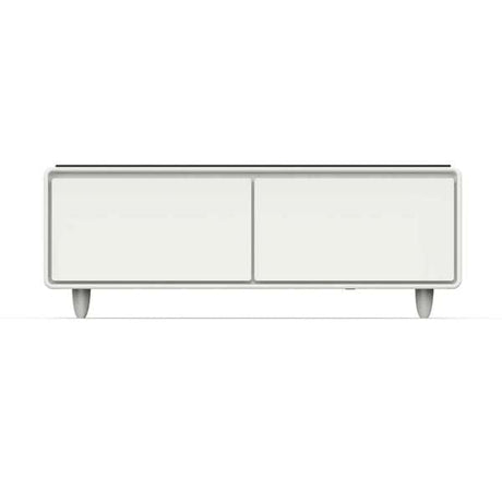 Forno Evoluto 51" White Smart Coffee Table Dual Refrigerator Drawers FCTFR7006-51WHT Refrigerators FCTFR7006-51WHT Wine Coolers Empire