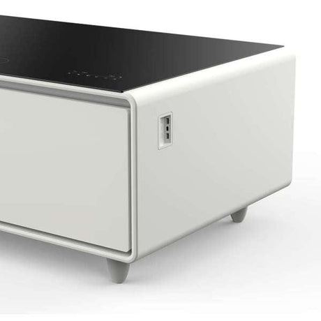 Forno Evoluto 51" White Smart Coffee Table Dual Refrigerator Drawers FCTFR7006-51WHT Refrigerators FCTFR7006-51WHT Wine Coolers Empire