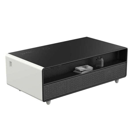 Forno Evoluto 51" White Smart Coffee Table Dual Refrigerator Drawers FCTFR7006-51WHT Refrigerators FCTFR7006-51WHT Wine Coolers Empire