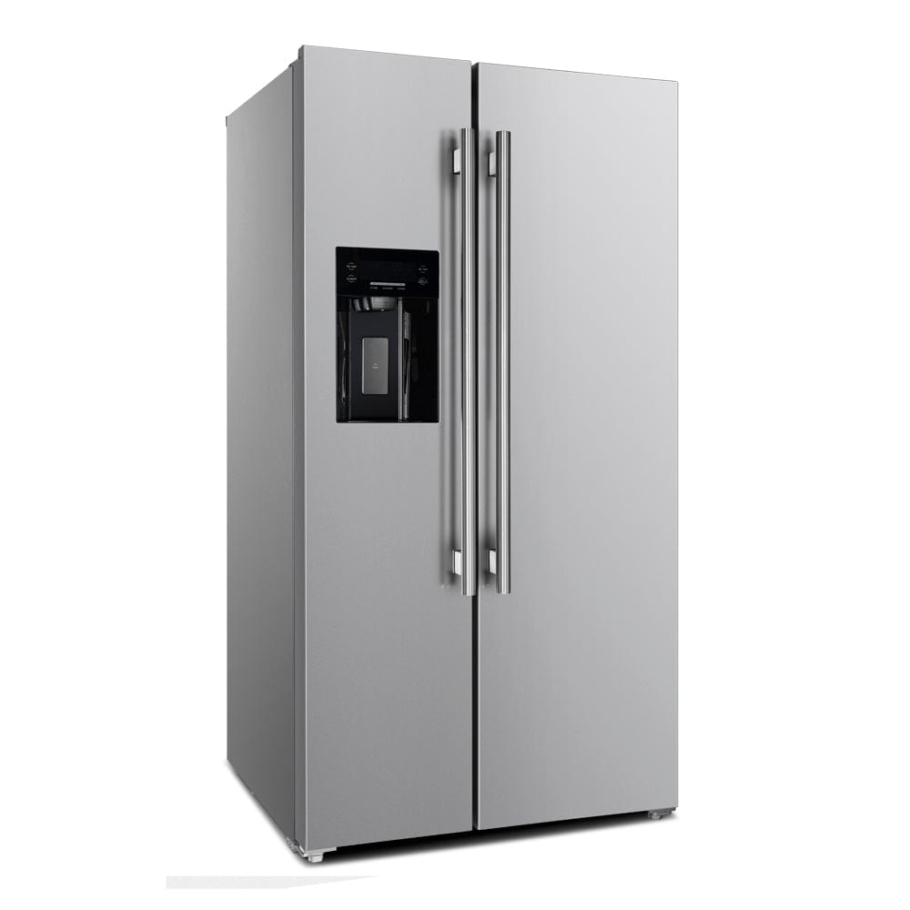 Forno Fratta 36" Side-By-Side Refrigerator With Decorative Grill FFRBI1844-40SG Wine Coolers Empire