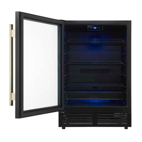 Forno Frescolino 24 Inch Black Beverage Cooler FWCDR6665-24BLK Wine/Beverage Coolers Combo FWCDR6665-24BLK Wine Coolers Empire