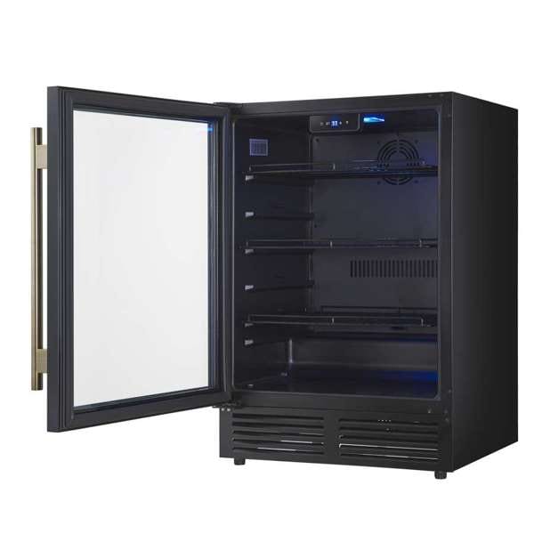 Forno Frescolino 24 Inch Black Beverage Cooler FWCDR6665-24BLK Wine/Beverage Coolers Combo FWCDR6665-24BLK Wine Coolers Empire