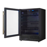 Forno Frescolino 24 Inch Black Beverage Cooler FWCDR6665-24BLK Wine/Beverage Coolers Combo FWCDR6665-24BLK Wine Coolers Empire
