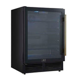 Forno Frescolino 24 Inch Black Beverage Cooler FWCDR6665-24BLK Wine/Beverage Coolers Combo FWCDR6665-24BLK Wine Coolers Empire