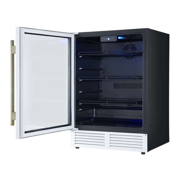Forno Frescolino 24 Inch White Beverage Cooler FWCDR6665-24WHT Wine/Beverage Coolers Combo FWCDR6665-24WHT Wine Coolers Empire