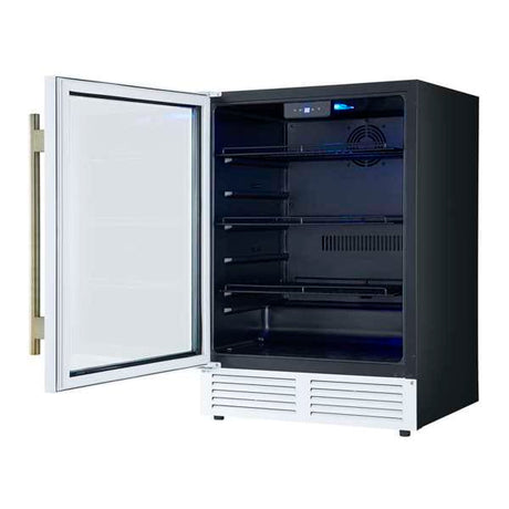 Forno Frescolino 24 Inch White Beverage Cooler FWCDR6665-24WHT Wine/Beverage Coolers Combo FWCDR6665-24WHT Wine Coolers Empire