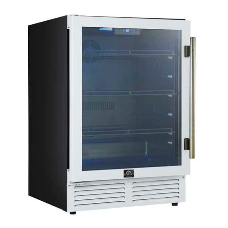 Forno Frescolino 24 Inch White Beverage Cooler FWCDR6665-24WHT Wine/Beverage Coolers Combo FWCDR6665-24WHT Wine Coolers Empire