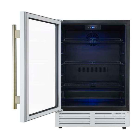 Forno Frescolino 24 Inch White Beverage Cooler FWCDR6665-24WHT Wine/Beverage Coolers Combo FWCDR6665-24WHT Wine Coolers Empire