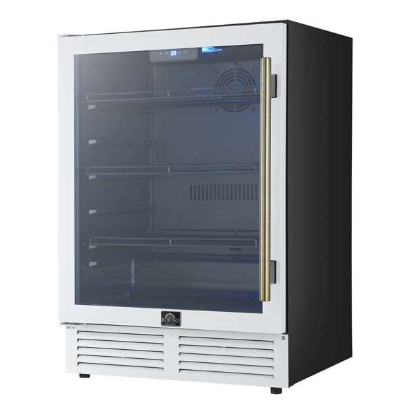Forno Frescolino 24 Inch White Beverage Cooler FWCDR6665-24WHT Wine/Beverage Coolers Combo FWCDR6665-24WHT Wine Coolers Empire