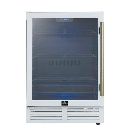 Forno Frescolino 24 Inch White Beverage Cooler FWCDR6665-24WHT Wine/Beverage Coolers Combo FWCDR6665-24WHT Wine Coolers Empire