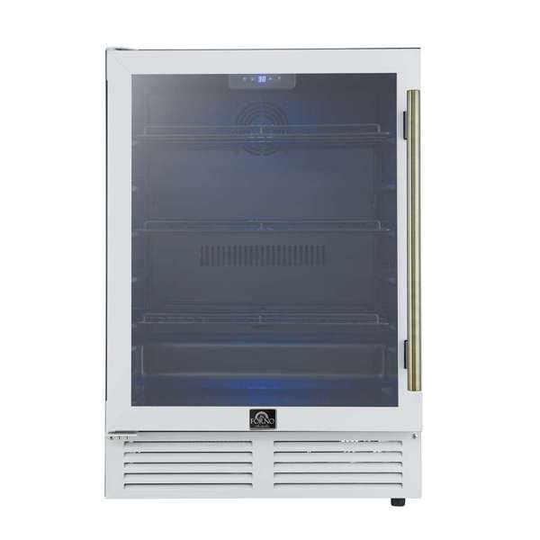 Forno Frescolino 24 Inch White Beverage Cooler FWCDR6665-24WHT Wine/Beverage Coolers Combo FWCDR6665-24WHT Wine Coolers Empire
