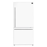 Forno Milano 17.2 Cu. Ft. Right Hinge Refrigerator Bottom Freezer FFFFD1785-31WHT Refrigerators FFFFD1785-31WHT Wine Coolers Empire