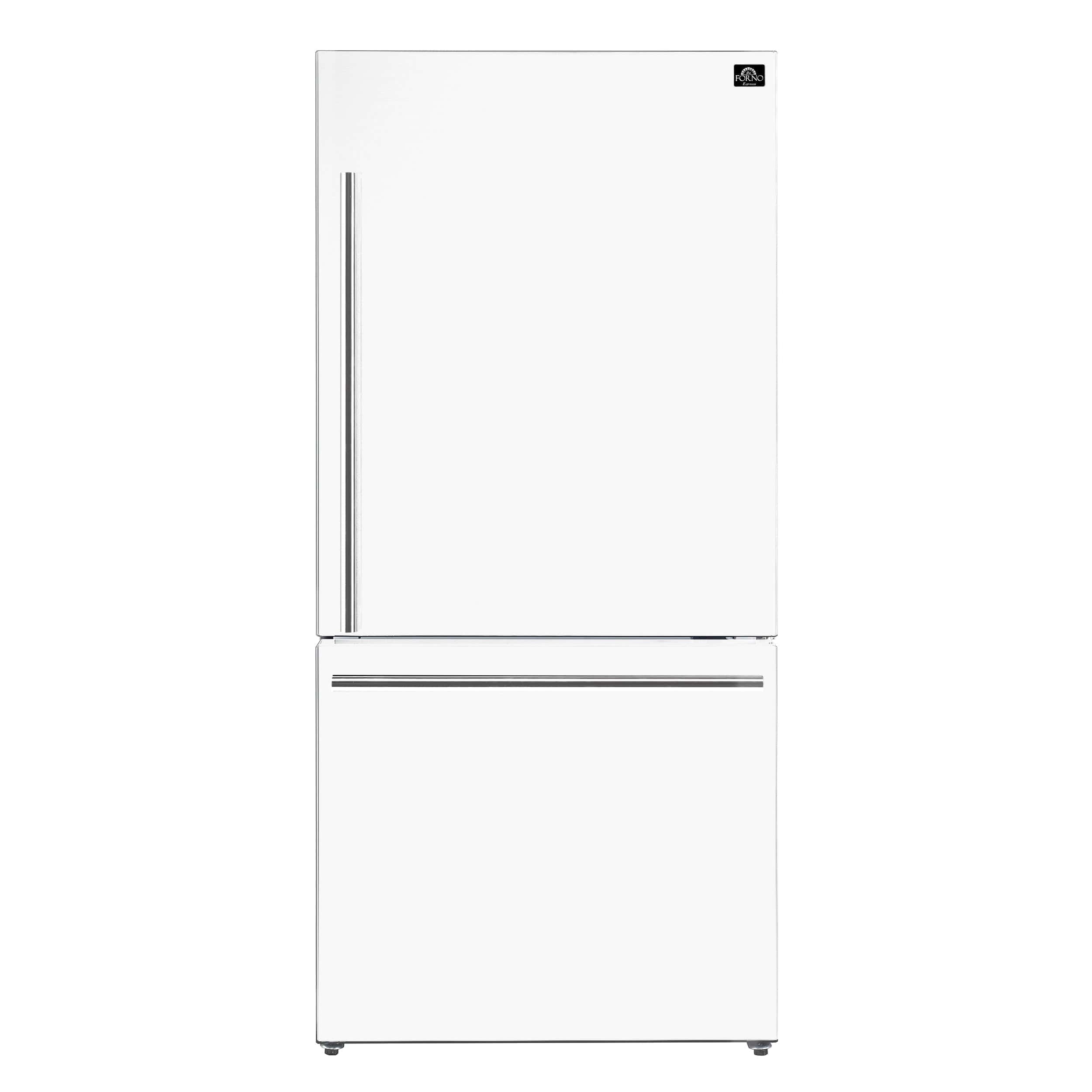 Forno Milano 17.2 Cu. Ft. Right Hinge Refrigerator Bottom Freezer FFFFD1785-31WHT Refrigerators FFFFD1785-31WHT Wine Coolers Empire