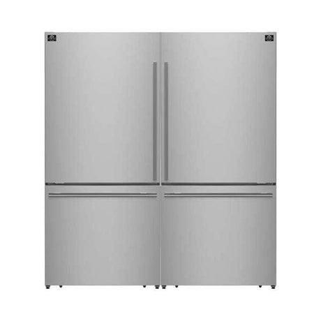 Forno Milano 62" Freestanding Dual Bottom Refrigerator FFFFD1787-60S Refrigerators FFFFD1787-60S Wine Coolers Empire