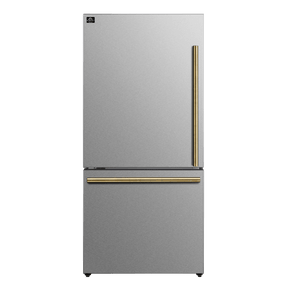 Forno Milano Espresso 31" Stainless 17.2 Cu.Ft W/ Ice Maker Bottom Freezer Refrigerator FFFFD1786-31S Refrigerators FFFFD1786-31S Wine Coolers Empire
