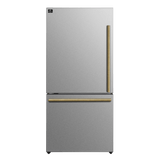 Forno Milano Espresso 31" Stainless 17.2 Cu.Ft W/ Ice Maker Bottom Freezer Refrigerator FFFFD1786-31S Refrigerators FFFFD1786-31S Wine Coolers Empire