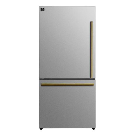 Forno Milano Espresso 31" Stainless 17.2 Cu.Ft W/ Ice Maker Bottom Freezer Refrigerator FFFFD1786-31S Refrigerators FFFFD1786-31S Wine Coolers Empire