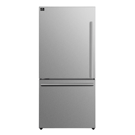 Forno Milano Espresso 31" Stainless 17.2 Cu.Ft W/ Ice Maker Bottom Freezer Refrigerator FFFFD1786-31S Refrigerators FFFFD1786-31S Wine Coolers Empire
