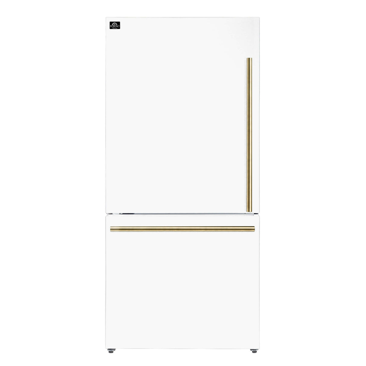 Forno Milano Espresso 31" White 17.2 Cu.Ft W/ Ice Maker Bottom Freezer Refrigerator FFFFD1786-31WHT Refrigerators FFFFD1786-31WHT Wine Coolers Empire