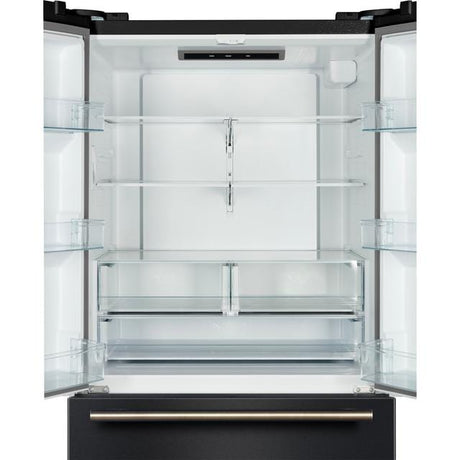 Forno Rivello 36 Inch French Door Black Refrigerator FFFFD1783-36BLK Refrigerators FFFFD1783-36BLK Wine Coolers Empire