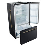 Forno Rivello 36 Inch French Door Black Refrigerator FFFFD1783-36BLK Refrigerators FFFFD1783-36BLK Wine Coolers Empire