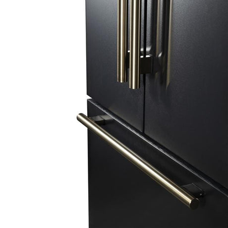 Forno Rivello 36 Inch French Door Black Refrigerator FFFFD1783-36BLK Refrigerators FFFFD1783-36BLK Wine Coolers Empire