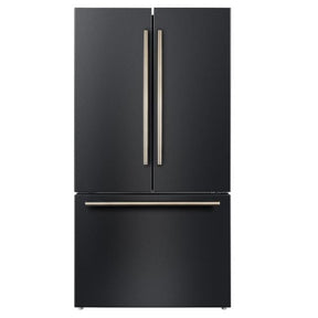 Forno Rivello 36 Inch French Door Black Refrigerator FFFFD1783-36BLK Refrigerators FFFFD1783-36BLK Wine Coolers Empire