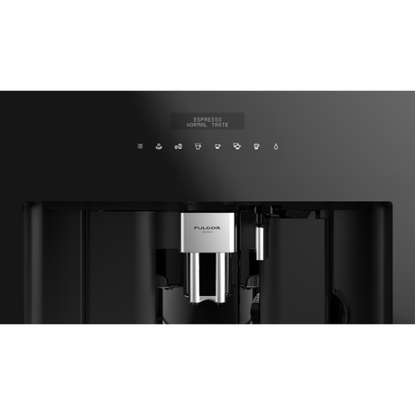 Fulgor Milano 24" Built-In Fully Automatic Coffee Machine, Black Glass - F7BC24B1 Coffee Dispensers F7BC24B1 Wine Coolers Empire