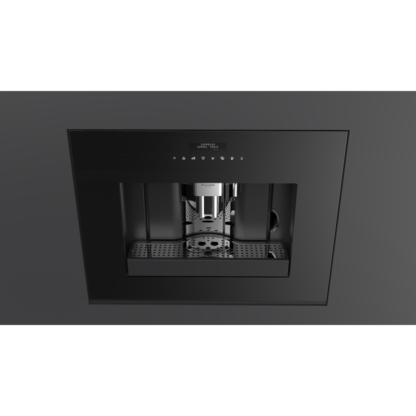 Fulgor Milano 24" Built-In Fully Automatic Coffee Machine, Black Glass - F7BC24B1 Kegerators F7BC24B1 Wine Coolers Empire