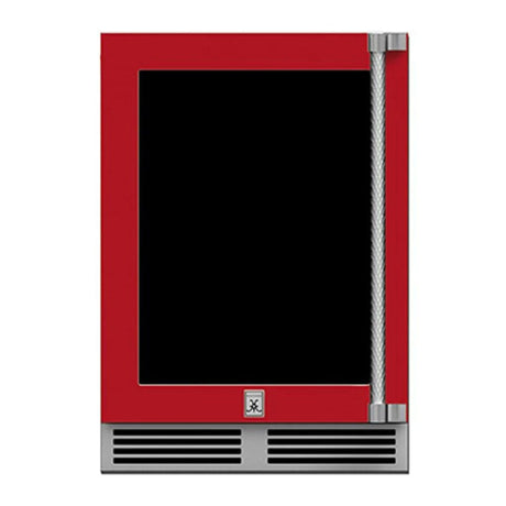 Hestan 24" Undercounter Refrigerator (Glass Door) - GRGR Series Refrigerators GRGL24-RD Wine Coolers Empire