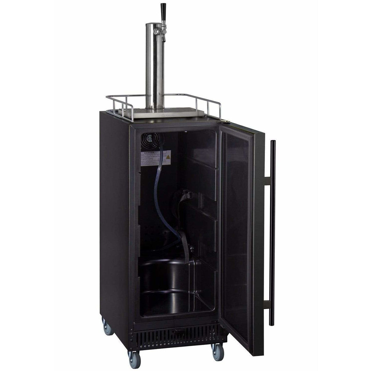 Kegco 15" Wide Cold Brew Coffee Single Tap Black Kegerator ICS15BBR Coffee Dispensers ICS15BBRNK Wine Coolers Empire